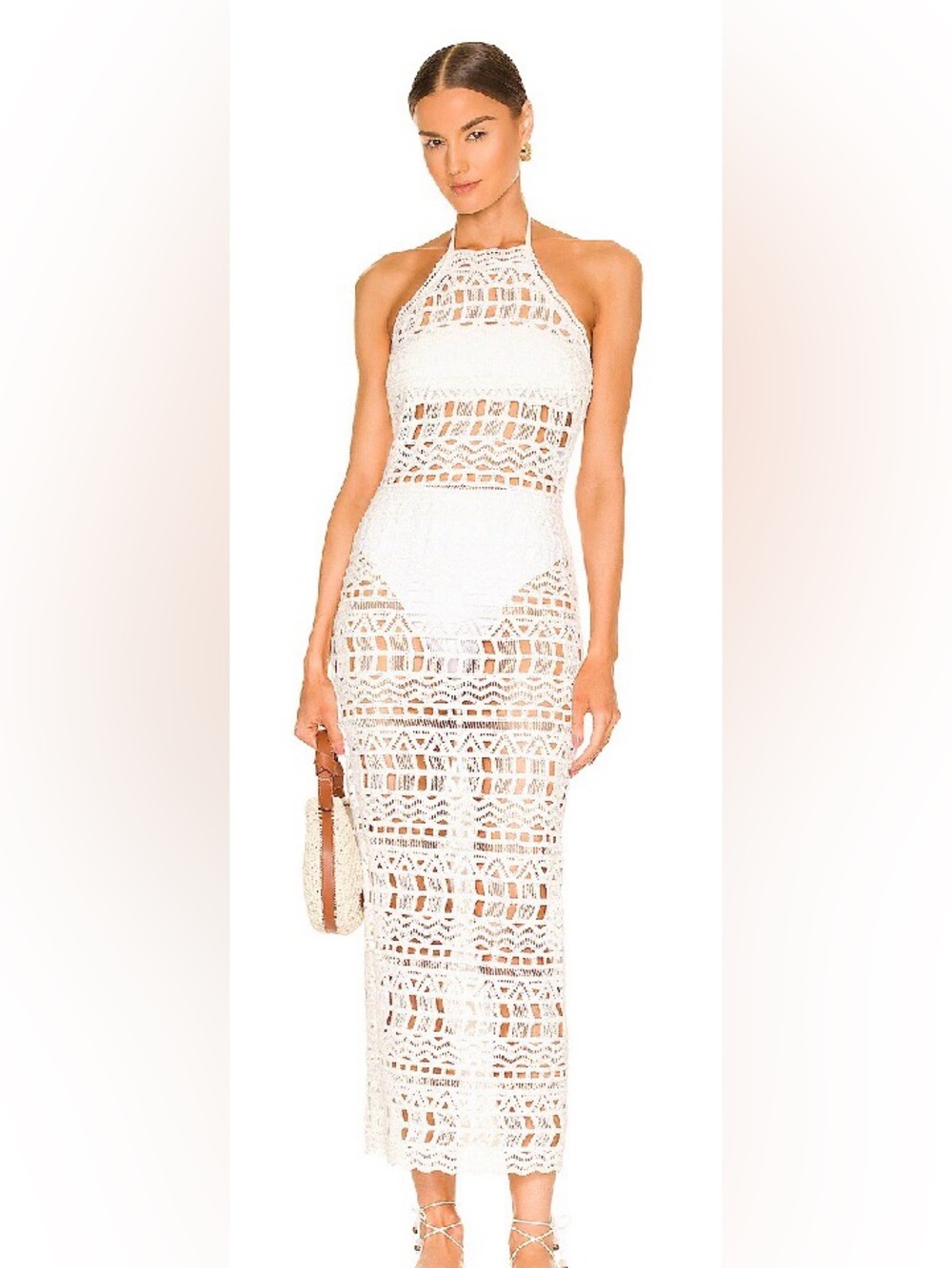 REVOLVE Rumor Ines Mini Crochet White Dress